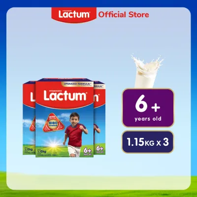 Lactum 6+ Plain Powdered Milk Drink for Children / Kids 6 Years Old and Above 3.4kg (1.15kg x 3)