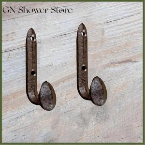 [GN Store] 2PCS Wall Hooks Rustic Railroad Spike Hobby Room Decor Hanging Storage Tool Shed Hooks Rail Road Decor Wood Craft Supplies