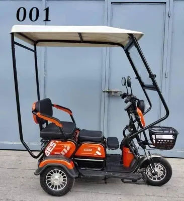 E-BIKE THREE WHEELS WITH OR WITHOUT ROOF HIGH QUALITY WATER REPELLANT AND DUST PROOF BUILT-IN BAG