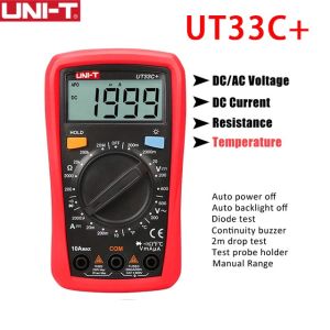 ยูนิ-ที UT33A+/UT33B+/UT33C+/UT33D+ มัลติมิเตอร์ขนาดพกพา การทดสอบความต้านทาน/ความจุ/อุณหภูมิ/NCV มีไฟพื้นหลัง