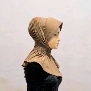 JILBAB INSTAN BERGO POLOS INNER SMUK HIJAB KERUT LEHER