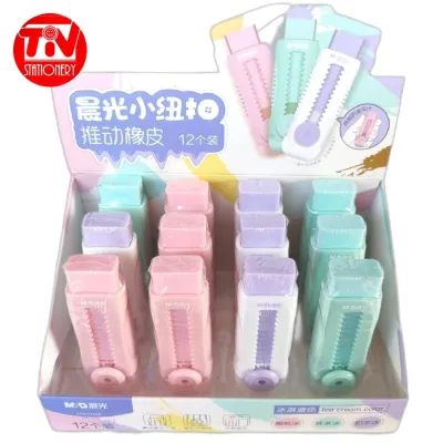 Penghapus M&G Retractable Push Sliding Eraser Pastel Colours