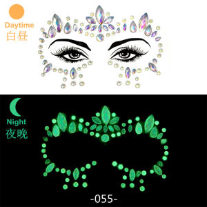 New 3D Glowing Rhinestone Face Sticker Face Gems Jewels Stickers Diamonds Bright Stickers for The Face Festivals Accessories h260610