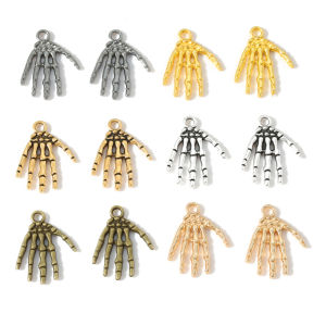 10Pcs Skeleton Hand Bone Pendants 21*17mm Metal Pendant Bracelet Necklace Accessories DIY Jewelry Accessories Pendants I1138