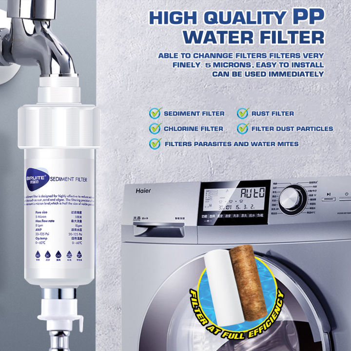 PP Cotton PreFilter Washing Machine Filter 5 Microns Replaceable