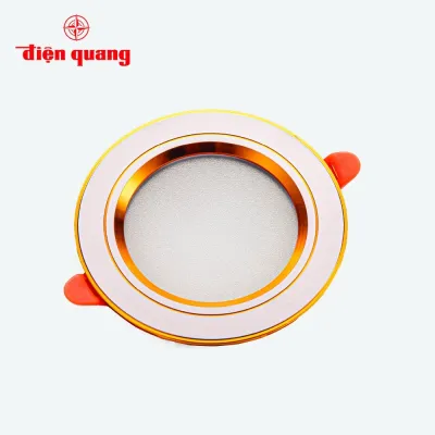 Bộ đèn LED Downlight âm trần Điện Quang - công suất 7W/9W - viền vàng/bạc - ánh sáng trắng/đổi màu - lỗ khoét 90mm