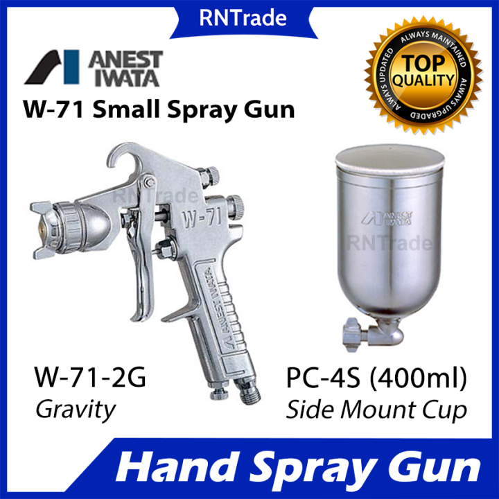 Anest Iwata W-71 Small Spray Gun W-71-2G Gravity with Side mount