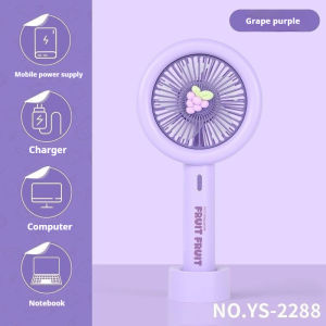 YASE พัดลมรูปผลไม้น่ารักนักเรียน Netflix มือถือเดสก์ท็อปของเด็กไร้เสียงขนาดเล็กหอพักเทป C ชาร์จพลังงานลมขนาดใหญ่