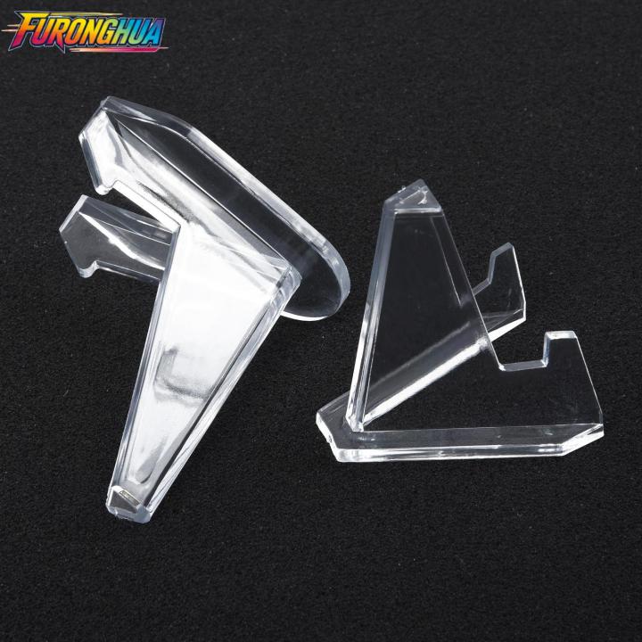 【FURONGHUA】 2Pcs Holder Coin Display Stand Clear Round / Square Case Capsules Holder Easel
