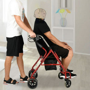 Rollator 3in1 วีลแชร์+โรลาเตอร์ รถเข็นหัดเดิน อลูมิเนียม ล้อ 8 นิ้ว รถเข็นผู้ป่วย walker ช่วยเดิน รถเข็นผู้สูงอายุช่วยเดิน รถเข็นผู้สูงอายุ รถเ