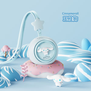 228100 % Authentic Sanrio Hello  Neck Fans Three Gears Adjustable Large Wind Volume Portable and Lightweight USB Rechargeable Kuromi Cinnamoroll Pochacco K26