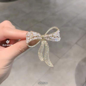 Ghim cài áo nữ Eleanor Accessories trâm cài hình nơ đính đá phụ kiện thời trang 5286