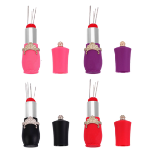 Lipstick Shape Pin Cushion Quilting Pin Storage Box Sewing Pin Holder for Sewing Needle Quilting Pin Sewing Accessories