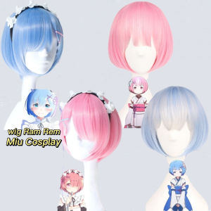 Wig/tóc giả cosplay Ram và Rem ver Maid và Kid - Re:Zero