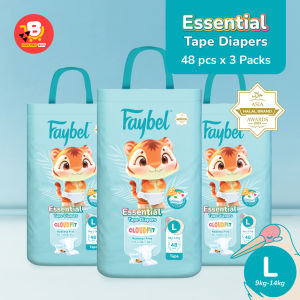 Faybel Baby Essestial TAPE Diaper - L 48pcs (TAPE)