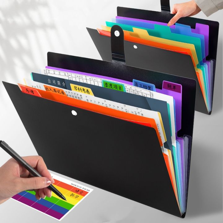 File Folder A4 Size Expandable File Folder Organizer with Cover for
