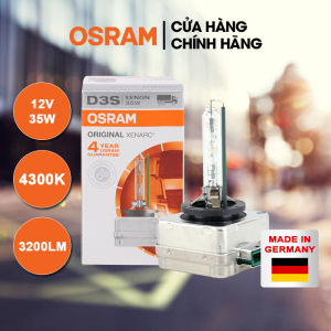 Bóng Đèn Xenon Pha/Cos HID OSRAM Original Dùng Cho Xe Ô Tô Xe Hơi Chân D3S 12V 35W 66340 - 4300K 3200LM Thủy tinh