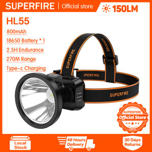 đèn đội đầu Đèn pha Led SUPERFIRE Đèn pin Hl55 đèn đội đầu Độ Sáng Cao Sạc Usb đèn pin đội đầu đèn pin sạc điện