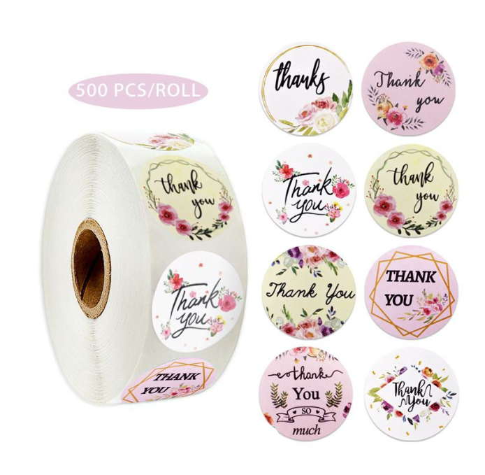 500pcs Thank You For your Order/Thank You Sticker Label Adhesive ...