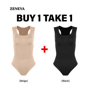 Zeneya BUY 1 TAKE 1 Racerback Bodysuit For Women Sleeveless Shapewear Tank Top Tops Body Suit Bodycon Body Shaper