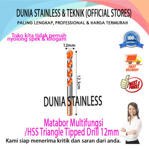 (BGH) Matabor Multifungsi 12mm /HSS Triangle Tipped Drill Bit 12mm