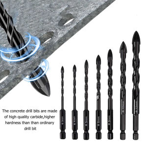 Cross Hex Hole Saw Tile Glass Cement Metal Ceramic Wood Plastic Alloy Triangle Drill Bit Size 3mm 4mm 5mm 6mm 8mm 10mm 12mm
