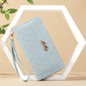 iFASHION 2030 READY STOCK Womens Single Zipper Long Wallet Fashion Versatile Clutch Dompet Perempuan