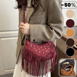 Belfoyer กระเป๋าสะพายแฟชั่น Rivetกระเป๋าสะพายข้างพระจันทร์ครึ่งเสี้ยวสำหรับสุภาพสตรีกระเป๋าถือสไตล์วินเทจ