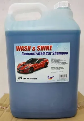 JET CAR SHAMPOO SNOW WASH AND SHINE 10LITRE BLUE BERKUALITI 10LITRE BIRU