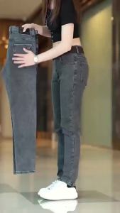 menjeans Mens Jeans Spring Summer Autumn Stretch Straight Loose Long Pants Mens Clothing