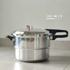 IKONIC Panci Presto Sanex Kapasitas 12 Liter Pressure Cooker Premium Berkualitas Tinggi 100% Original Garansi Resmi