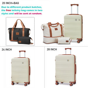 SEA CHOICE Koper ABS Hardcase Bergaris Koper Travel Bagasi 4 Roda 360° & Kunci TSA-20/24/28 Inci