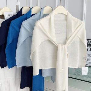 FLYING T-Version Womens Neck Wrap Knitted Thin Knitted Warm Shawl Fashion Solid Color Neck Wrap Shawl for Women