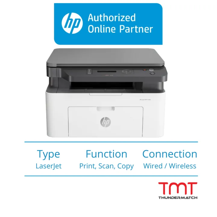 HP Laserjet MFP 136A / 136W Printer | Print, Scan, Copy | 20ppm | 1200x1200 DPI | 3Y Warranty GDT