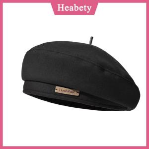 Heabety  Cotton Phụ Nữ Mũ Berets Mùa Đông Mũ Cổ Điển Pháp Sọc Trên Mũ Quân Đội Mũ Họa Sĩ Mùa Thu Mùa Đông Đường Phố Hình Bát Giác Mũ Beret