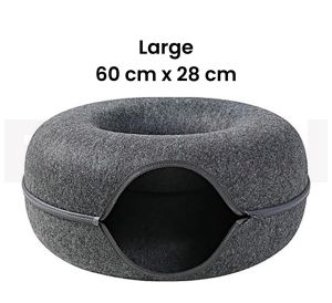 Pet Donut Felt Tunnel Cat Rabbit Tunnels Tubes Toy Bed Nest Fun Teaser Tilam Mainan Kucing Terowong Tempat Tidur