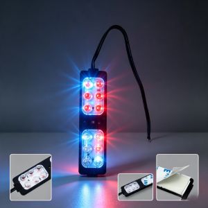 Blue Red 12 Led Strobe Light Vibrant Emergency Super Bright Flashing Lights High Visibility Eye-Catching for Display Decoration for Cars and Trucks