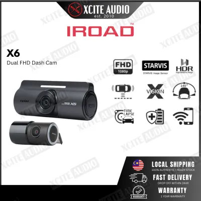 Iroad X6 DUAL-FHD Dashcam | 100% Original | Sony Starvis | Real HDR | 140 Wide Viewing Angle