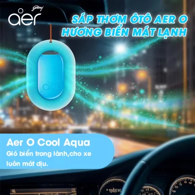Sáp thơm treo xe ô tô Godrej Aer O (Ấn Độ) loại bỏ mùi hôi ẩm mốc toả hương đến 45 ngày 7.5g