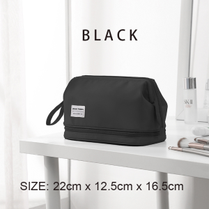 【SG】Travel Makeup Bag Large Double Layers Make Up Bags Multifunction Waterproof Cosmetic Organiser For Women Girls