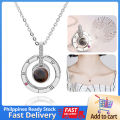 Korean Stylish Couple Necklace 100 I Love You Ideal Gift for GirlFriedns Infinity Heart Mom Pendant Necklace for Women Mother's Day Gift. 