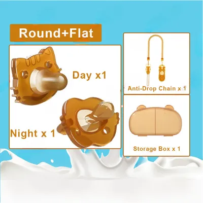 AODUOYAYA Portable Baby Silicone Pacifier 0 To 6 Months Soft Imitation Breast Milk Silicone Baby Teether