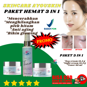Paket Hemat Anti Agne Penghilang Bekas Jerawat Ayou Skin 3 In 1