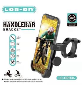 LOG ON HOLDER LO-CRH36 (STANGMOTOR/SEPEDA) ALUMINIUM ALOY DUDUKAN HP STAND HP