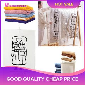 【New Arrival】 Vacuum Compression Hanging Bag for Clothes Wardrobe Organizer Space Saving Durable Clear Material