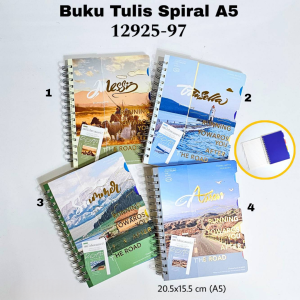 SOS Buku Tulis Spiral A5-110 Index Cover Karton/Buku Spiral/Catatan/Note Book/Notebook