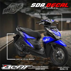 Decal Sticker Beat Deluxe 2020 2021 2022 2023 Fullbody Motif Simpel Terbaru SDA.13