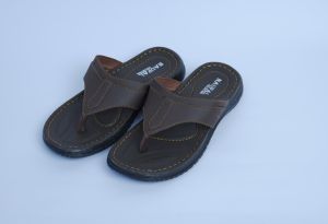Sandal Kulit Casual Pria AR21 Jahitan Sol Terbaru