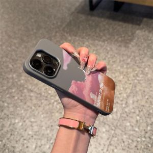 Phone Case For VIVO Y21 Y21S Y33S Y22S Y22 Y36 Y27S Y27 Y30 Y30i Y51 Y51A Y31 Y53S Y51 Y33 Y51S Y21D Casing VIVO Y100 Y20 Y30G Y21G Y35 Y20A Y20G Y20S Y02A Y70 Y90 Y1S Y91C Y93S Pink Clouds Leather Texture TPU Case Cover PWJK1061A
