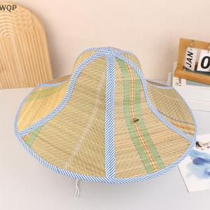 [WQP Fashion Store] Hot Sale Jewerry Chinese Bamboo Rattan Hats Retro Handmade Weave Straw Hat Tourism Rain Dance Props Cone Fishing Sunshade Fisherman Hat